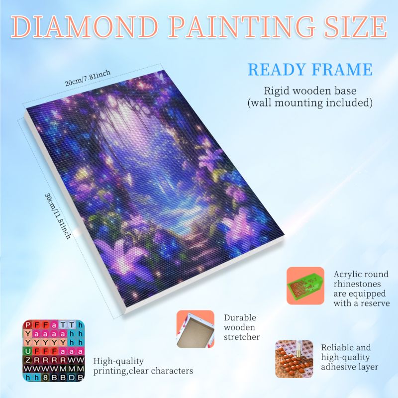 RUOPOTY Framed Luminous Forest - Painting Supplies ulasan dan harga