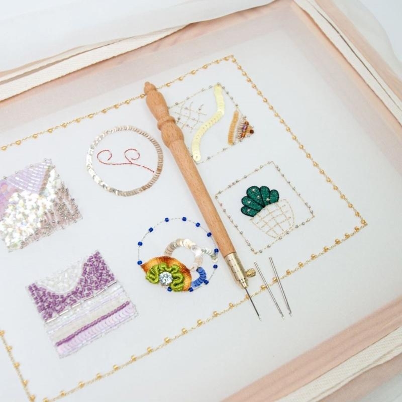  Embroidery Hook Set with Need - Wooden Crochet Hooks Ergonomic Handle ulasan dan harga