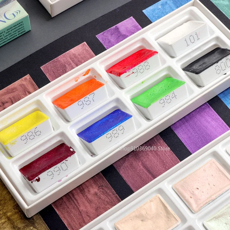 2024 New White Night Master So - Watercolor Paint Set Solid Pigment ulasan dan harga