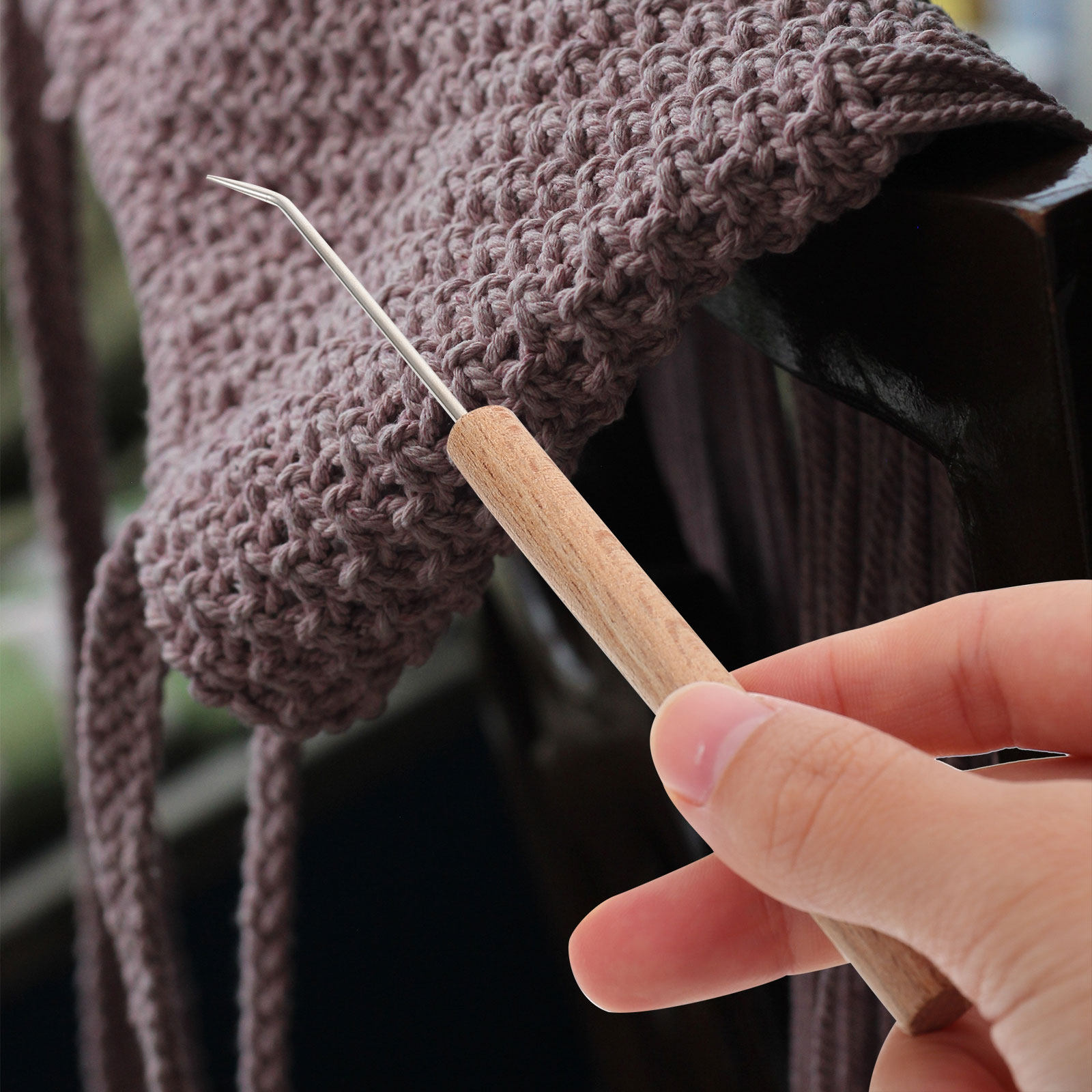 Crochet Hooks with Wooden Hand - Wooden Crochet Hooks Ergonomic Handle ulasan dan harga