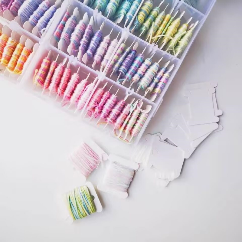 1set Embroidery Floss Bobbins  - Cotton Embroidery Thread Skeins ulasan dan harga