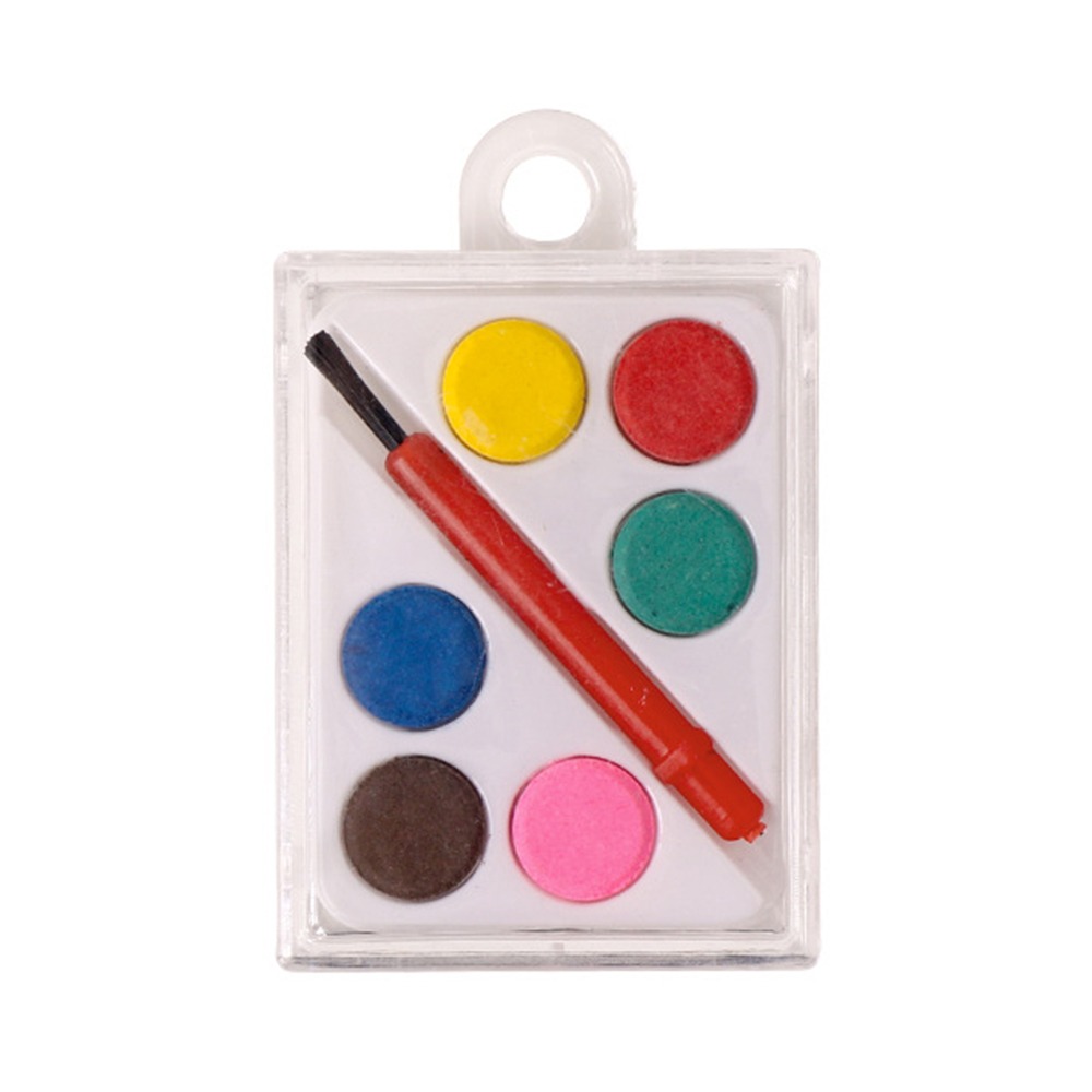 Portable with Painting Brush W - Watercolor Paint Set Solid Pigment ulasan dan harga