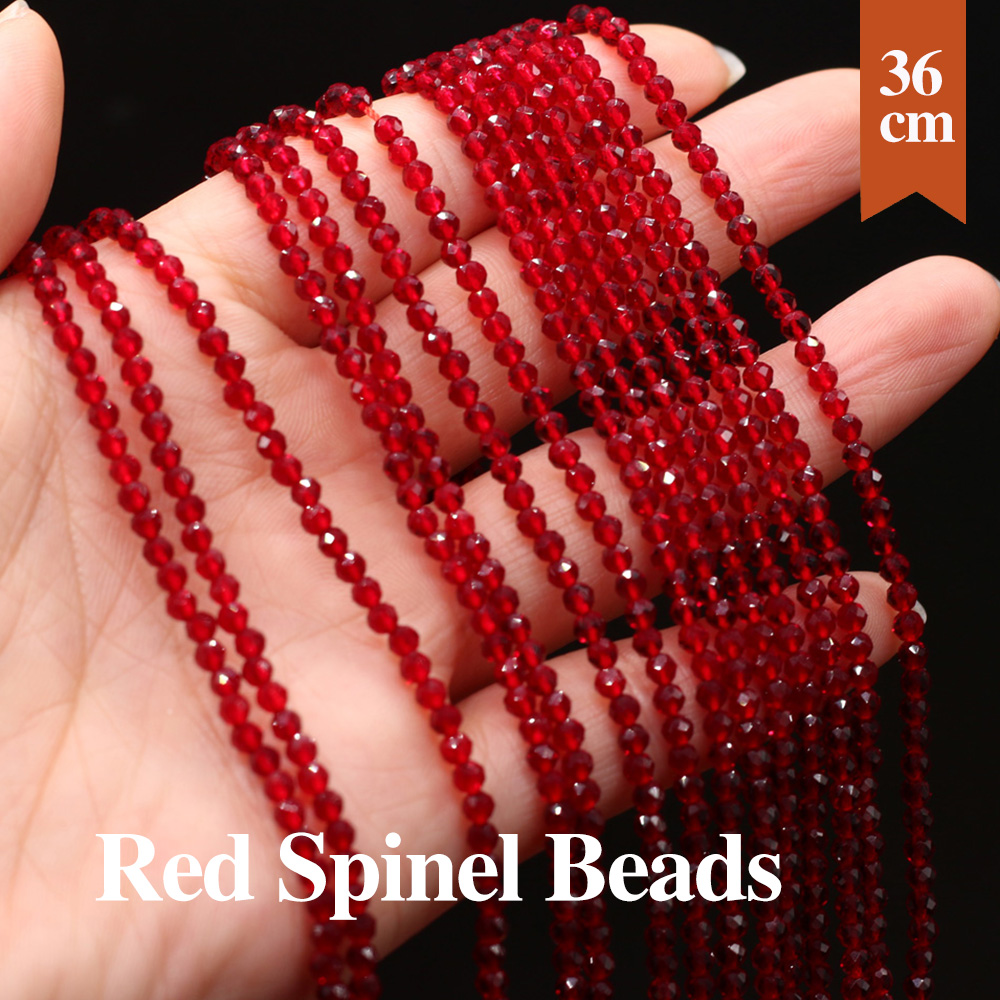 10 Strands Natural Red Spinel  - Glass Seed Beads 2Mm Jewelry Making ulasan dan harga