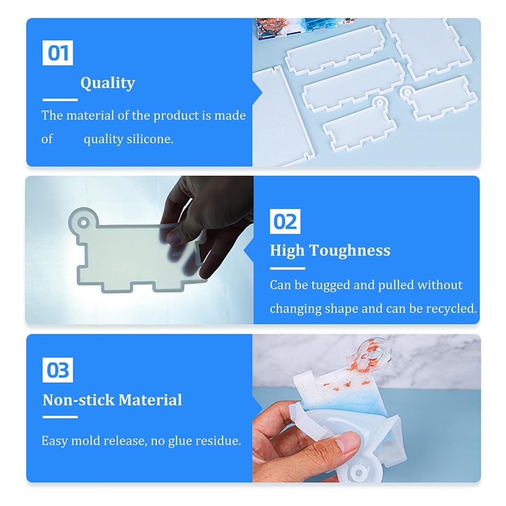 A98E-Resin Mold Silicone, Stor - Silicone Epoxy Resin Molds Set ulasan dan harga