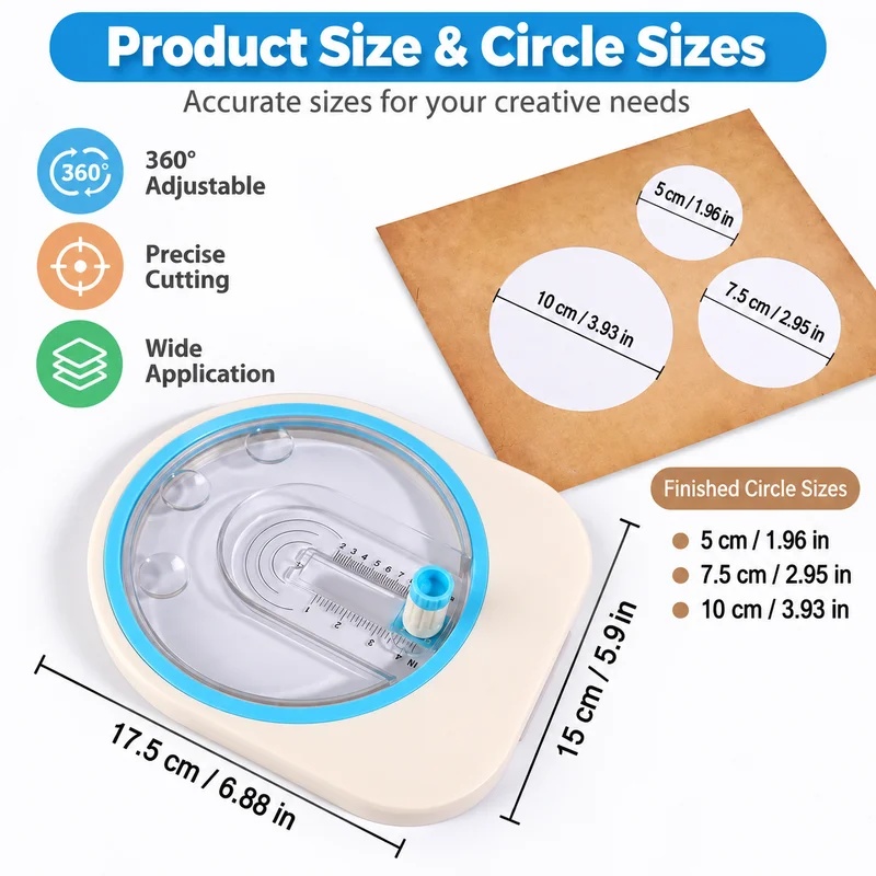 360° Rotating Circular Paper C - Scrapbooking ulasan dan harga