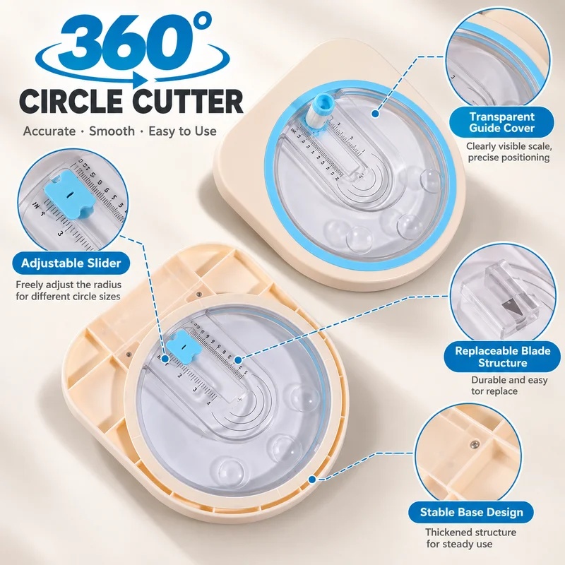 360° Rotating Circular Paper C - Scrapbooking ulasan dan harga