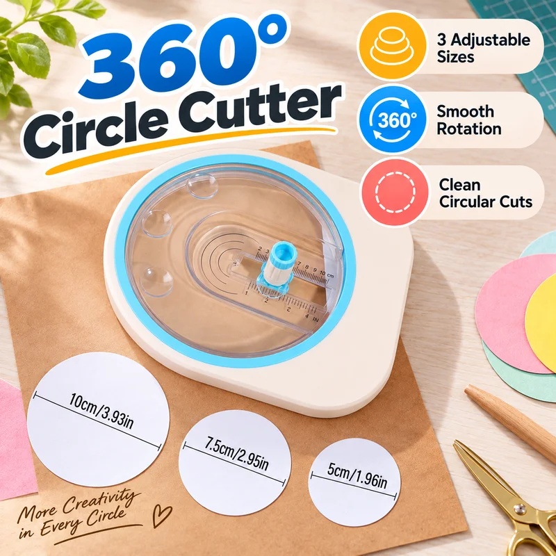 360° Rotating Circular Paper C - Scrapbooking ulasan dan harga