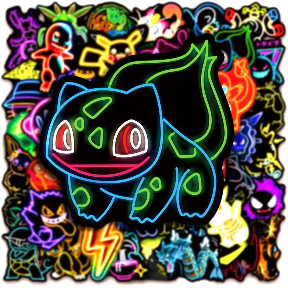 100pcs Neon  Pokémon  Stickers - Scrapbooking ulasan dan harga